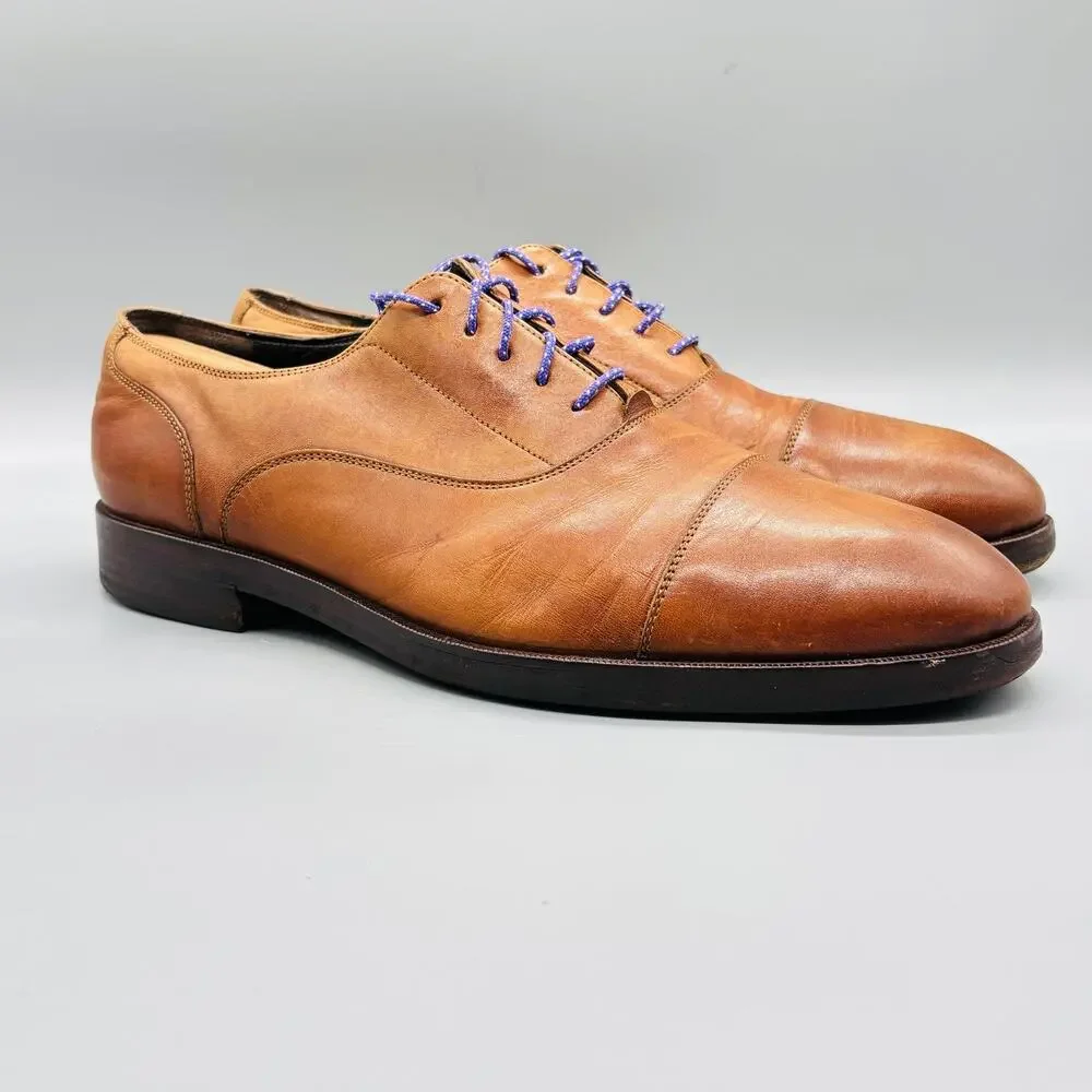 Cole Haan Shoes Mens 10.5 Brown Leather Grand OS Cap Toe Oxford Dress Classic